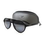 Men's EA4128 Polarized Sunglasses // Matte Black