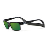 Unisex Monix Polarized Sunglasses // Black Tortoise + Green Chrome