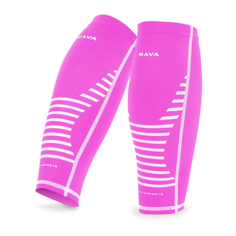 Compression Calf Sleeve // Pack of 2 // Pink + White (Small)