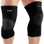 Bamboo Knee Support // Pack of 2 // Black (Small)