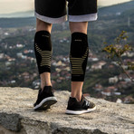 Compression Calf Sleeve // Pack of 2 // Black + Gold (X-Large)