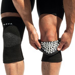 Reflexology Knee Support // Pack of 2 // Black (Large)