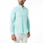 Milo Button-Up Shirt // Turquoise (L)