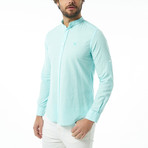 Milo Button-Up Shirt // Turquoise (M)