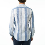 Auden Cavill // Vertical Stripe Button-Up Shirt // Navy (XL)