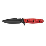 Maraudeur Bushcraft // Survival Knife // G10 Handle // Red (Serrated Edge)