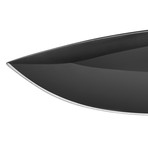 Maraudeur Bushcraft // Survival Knife // 550 Paracord® Handle // Black (Serrated Edge)