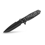 Maraudeur Bushcraft // Survival Knife // G10 Handle // Black (Serrated Edge)