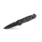 C.A.C. S200 French Army Knife // G10 Handle // Serrated Edge // Black (Straight Edge)