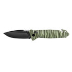 C.A.C. S200 French Army Knife // G10 Handle // Serrated Edge // Army Green