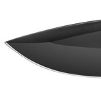 Maraudeur Bushcraft // Survival Knife // G10 Handle // Black (Serrated Edge)