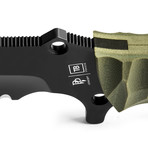 Maraudeur Bushcraft // Survival Knife // G10 Handle // Army Green (Serrated Edge)