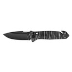 C.A.C. S200 French Army Knife // PA6 Handle // Serrated Edge // Black (Straight Edge)