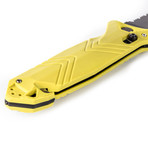 C.A.C. French Army Knife // PA6 Handle // Yellow (Serrated Edge)