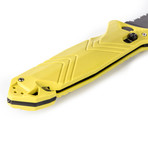 C.A.C. French Army Knife // PA6 Handle // Yellow (Straight Edge)