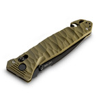 C.A.C. S200 French Army Knife // PA6 Handle // Serrated Edge // Army Green (Straight Edge)