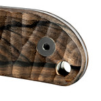 Commandeur Bushcraft // Survival Knife // Textured Ziricote Wood Handle