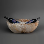 Clear quartz + Oxide Inclusions Bowl
