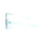 Unisex Essential Horizon Sunglasses // Matte Igloo + Teal