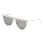 Women's 0372 Sunglasses // 55mm // White + Silver