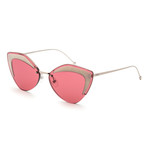 Women's FF-0355S-C9A-4S Geometric Sunglasses // Silver