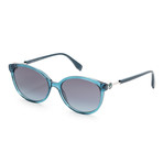 Women's Fashion Sunglasses // 57mm // Transparent + Teal