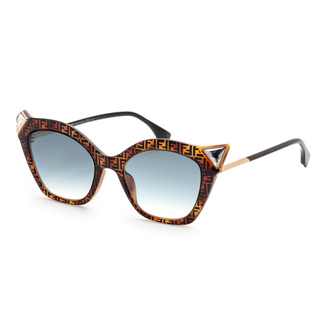 Women's 0357 Sunglasses // Dark Havana + Dark Blue Gradient