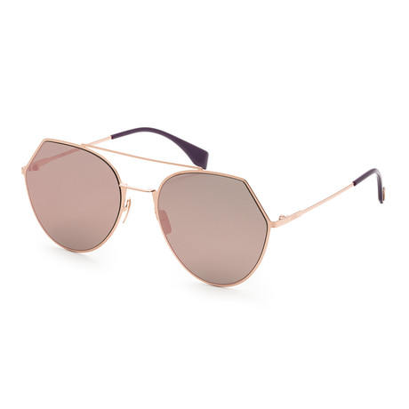 Unisex Sunglasses // 55mm // Rose Gold Frame