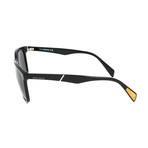 Unisex DL0222 Sunglasses // Shiny Black + Smoke