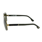 Men's DL0125 Sunglasses // Gold + Green