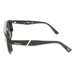 Men's DL0255 Sunglasses // Shiny Black + Smoke