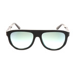 Men's DL0255 Sunglasses // Black + Green Mirror