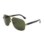Men's DL0125 Sunglasses // Gold + Green