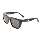 Men's DL0254 Sunglasses // Shiny Black + Smoke