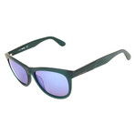 Unisex DL0191 Sunglasses // Matte Blue + Blue Mirror