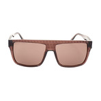 Diesel // Unisex DL0044 Sunglasses // Shiny Dark Brown + Brown