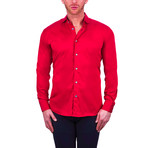 Einstein Soft Butter Dress Shirt // Red (S)