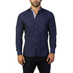 Fibonacci Direction Dress Shirt // Blue (XL)
