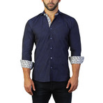Fibonacci Direction Dress Shirt // Blue (S)
