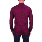Fibonacci Paisley Dress Shirt // Red (XL)