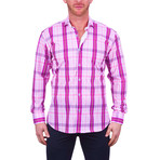 Einstein Plaid Dress Shirt // Pink (3XL)