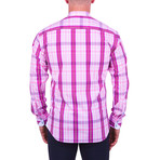 Einstein Plaid Dress Shirt // Pink (XL)