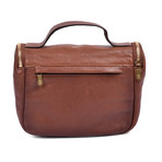 Leather Personal Care Bag // Brown