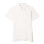 Sueded Cotton Polo // White (L)