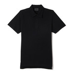 Sueded Cotton Polo // Jet Black (S)