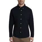 Stretch Oxford Ls Shirt // Navy (M)