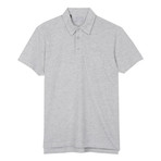 Sueded Cotton Polo // Light Heather Gray (S)