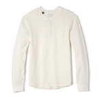 Waffle Ls Henley // White (L)