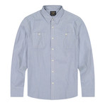 Stretch Chambray Ls Shirt // Light Blue (XL)