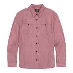 Stretch Chambray Ls Shirt // Red (S)